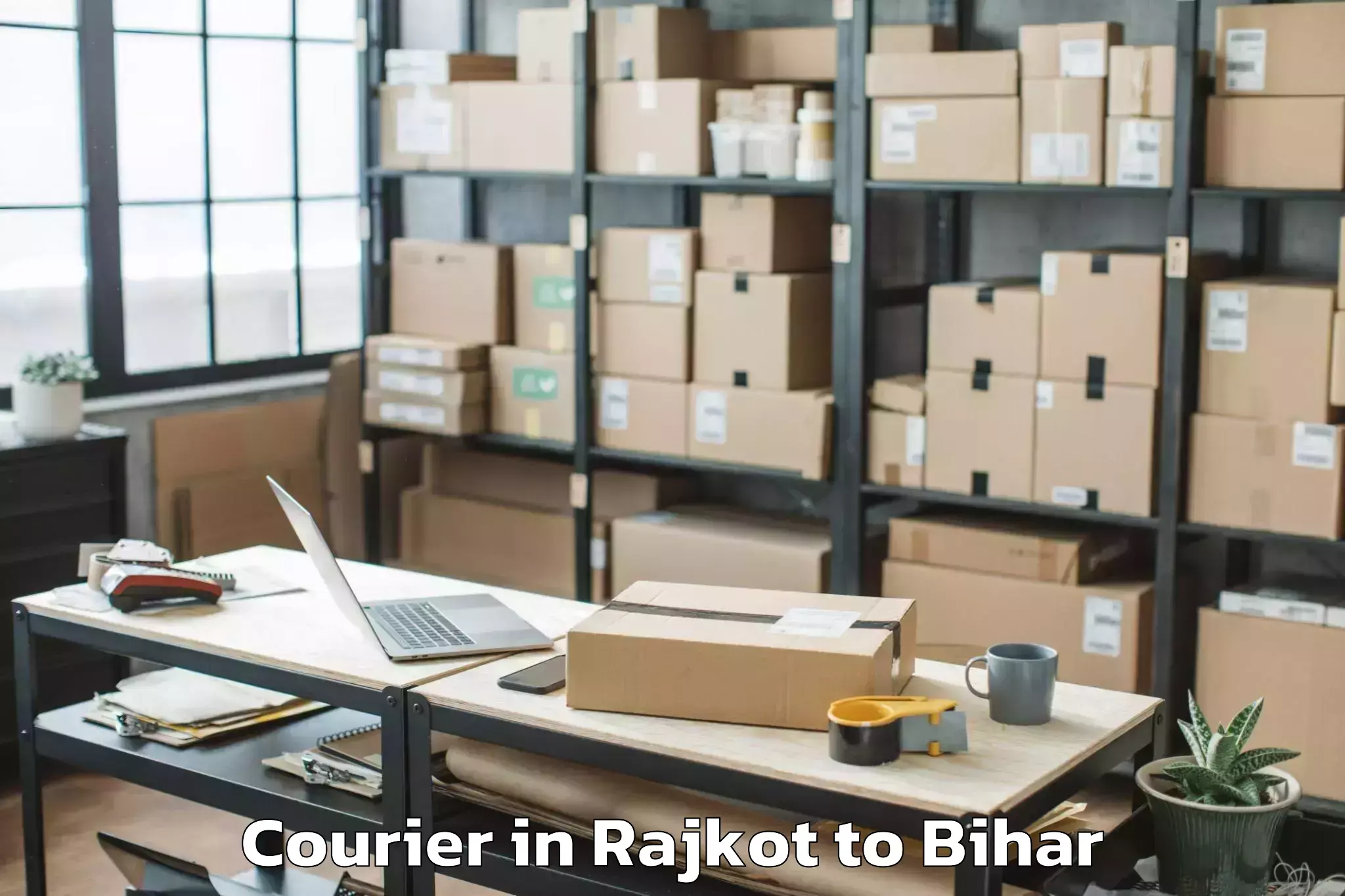 Get Rajkot to Manjhi Paschimi Courier